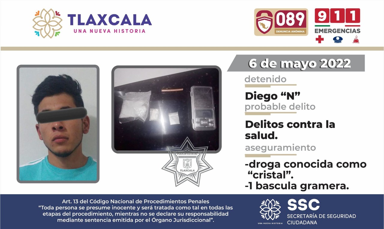SSC detiene en Benito Juárez a presunto responsable de narcomenudeo